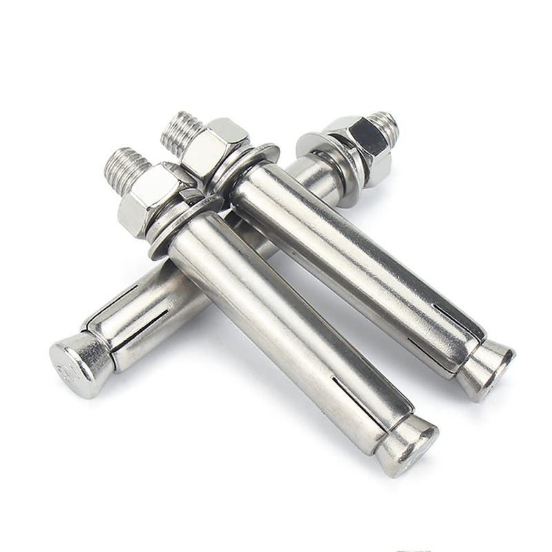 junter Store 8pcs M6 x 60mm Hex Expansion Bolts 304 Stainless Steel External Hex Nut Expansion Screw Bolts Sleeve Anchor,Pool Safety Cover Expansion Bolts,for Concrete - Image 3